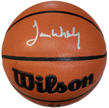 James Worthy signed Wilson NBA Authentics Series I/O Basketball- JSA Witnessed (Los Angeles Lakers)