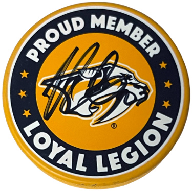 Rocco Grimaldi signed Nashville Predators Proud Member Loyal Legion NHL Hockey Puck #23- COA
