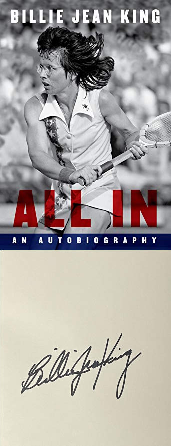 Billie Jean King signed 2021 All In: An Autobiography Hardcover Book- COA (Tennis #1/Federation Cup)