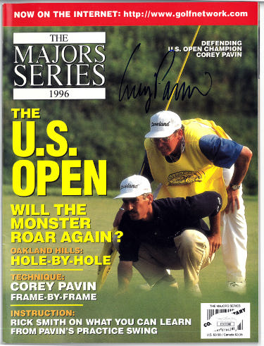 Corey Pavin signed 1996 The Major Series Full Magazine- JSA #EE63388 (No Label/US Open Champion)