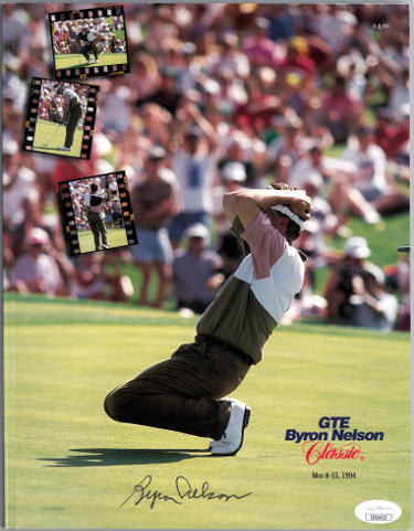Byron Nelson signed 1994 GTE Byron Nelson Golf Classic Program- JSA #EE63422
