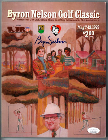 Byron Nelson signed 1979 Byron Nelson Golf Classic PGA Tour Program- JSA #EE63398