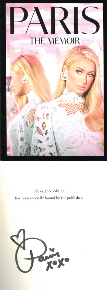 Paris Hilton signed 2023 The Memoir Hardcover 1st Edition Book/ Auto  COA