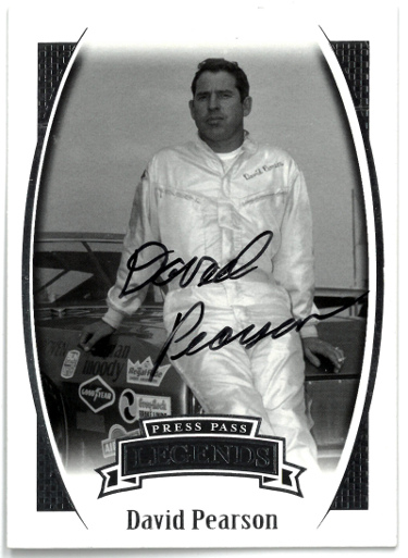 David Pearson signed 2007 Press Pass Legends NASCAR On Card Auto #15