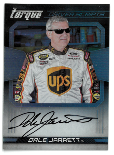Dale Jarrett signed 2017 Panini Torque Racing Driver Scripts On Card Auto #DS-DJ