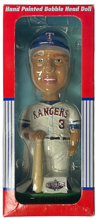 Alex Rodriguez 2001 Bobble Dobbles Hand Painted Bobblehead All Star Game- Texas Rangers