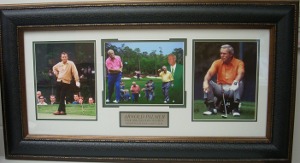 Arnold Palmer 4 Time Augusta Masters Champion 3 Photo Premium Leather Framing
