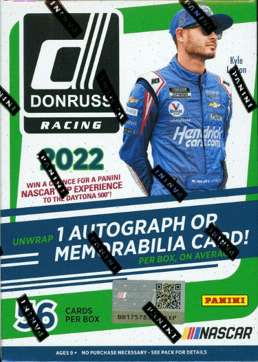 2022 Panini Donruss Racing NASCAR Blaster Box- 7PK/8CPP- New/Factory Sealed (1 Autograph/Memorabilia Card!/Lime Green Parallels)