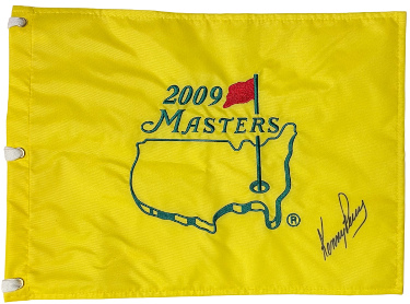 Kenny Perry signed 2009 Masters Embroidered PGA Tour Pin Flag Beckett Review