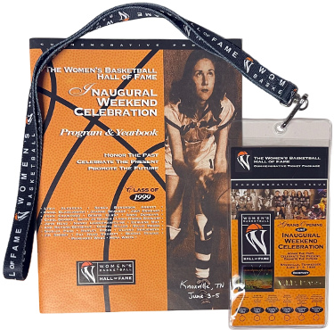 1999 The Womens Basketball Hall of Fame Inaugural Commemorative VIP Pass/Program/Lanyard/Holder/Pin Ticket Package  RARE