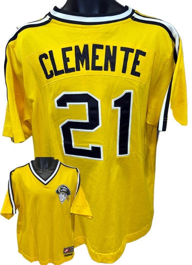 Roberto Clemente Nike Cooperstown Collection Pittsburgh Pirates MLB Gold Baseball Jersey L- New/Tags