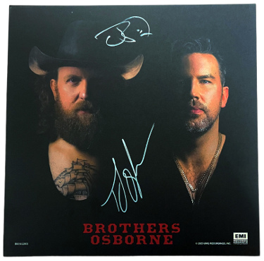 Brothers Osborne signed 2023 Self Titled 11x11 Art Card- 2 sig- COA