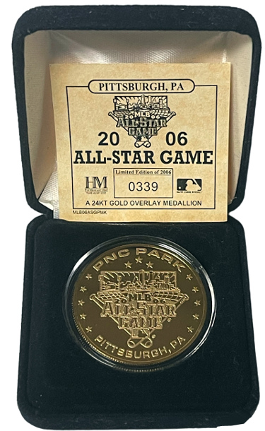 2006 MLB All-Star Game Highland Mint 24KT Gold Overlay Medallion Coin (NEW) PNC Park/Pittsburgh, PA