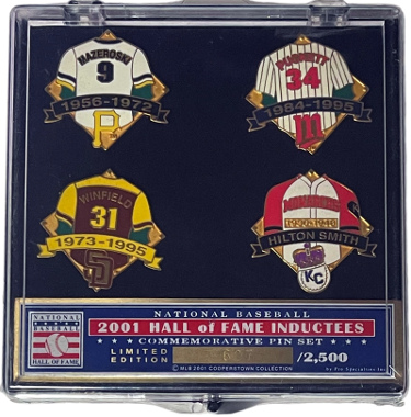 2001 National Baseball Hall Of Fame Inductees Limited Edition 4 Pin Set- /2500- New/Factory Sealed