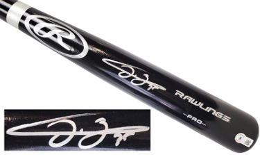 Frank Thomas signed Rawlings Adirondack Black Pro Model Bat #35- Beckett Witnessed (White Sox/Blue Jays)