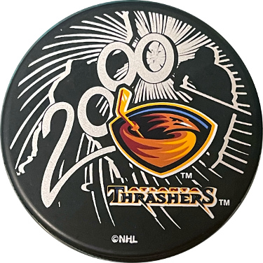 2000 Atlanta Thrashers NHL Official Hockey Puck Shadow Logo