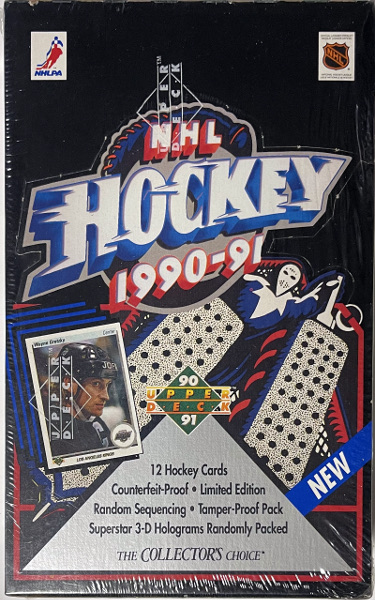 1990-91 NHL Upper Deck Hockey Factory Sealed Wax Box- 36PK/12 CPP- Jagr/Fedorov/Bure RC's