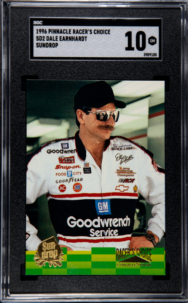 Dale Earnhardt 1996 Pinnacle Racer's Choice Sundrop NASCAR Card #SD2- SGC Graded 10 Gem Mint