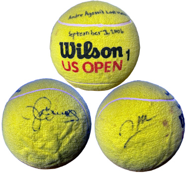 Jimmy Connors & John McEnroe dual signed Wilson U.S. Open #1 Jumbo 10 Tennis Ball Beckett Review