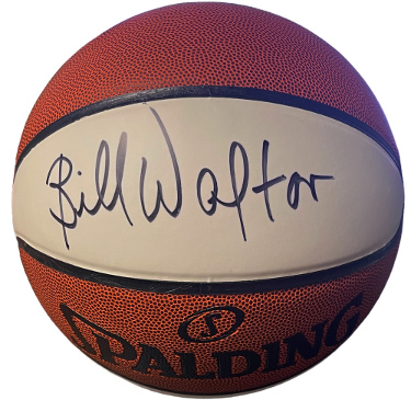 Bill Walton signed NBA Spalding White Panel Basketball- JSA Witnessed #WIT767671 (HOF/Celtics/Trail Blazers/Clippers)