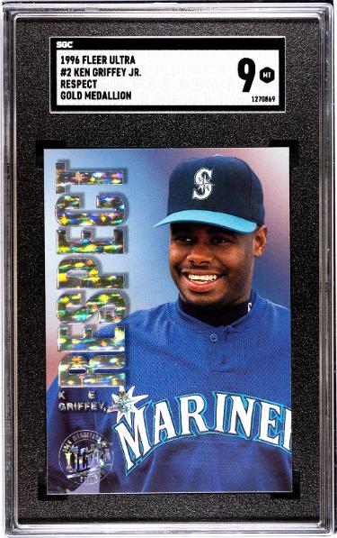 Ken Griffey, Jr. 1996 Fleer Ultra Respect Gold Medallion Card #2- SGC Graded 9 Mint (Mariners/HOF)