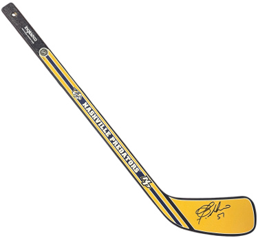 Dante Fabbro signed Nashville Predators 23 inch Wood Inglasco Mini Hockey Stick #57 (Nashville Predators COA)