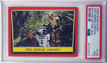 1983 Topps Star Wars Return of the Jedi The Heroic Droids Card #129- PSA Graded 7 NM