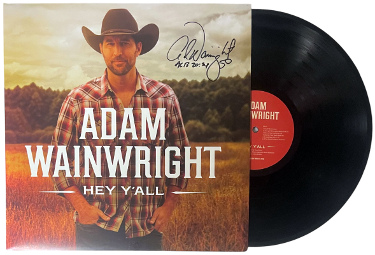 Adam Wainwright signed 2024 Hey Yall Album Cover/LP/Vinyl/Record ACTS 20:24- COA (St Louis Cardinals)