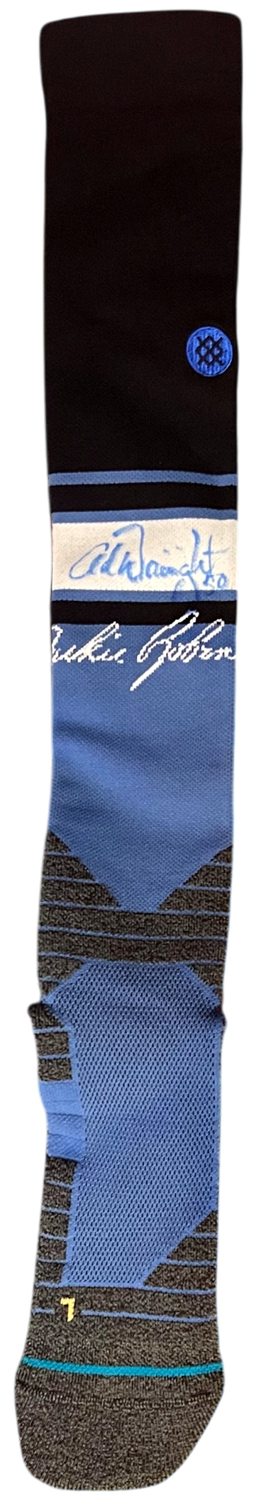Adam Wainwright signed MLB Baseball Mid Stance 25 inch Jackie Robinson Logo Sock #50/Size Large