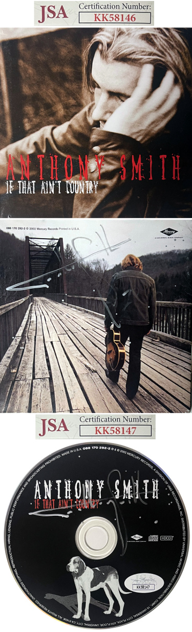 Anthony Smith signed 2002 If That Ain't Country Album Booklet Back Cover & CD w/Case (2 sigs)- JSA #KK58146/KK58147
