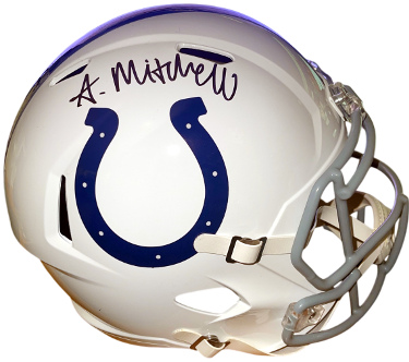 Adonai Mitchell signed Indianapolis Colts NFL Riddell Speed FS Rep Helmet- Fanatics Authentic