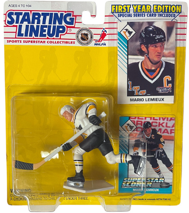 Mario Lemieux 1993 Kenner Starting Lineup MOC Hockey Pittsburgh Penguins Figure w/Card