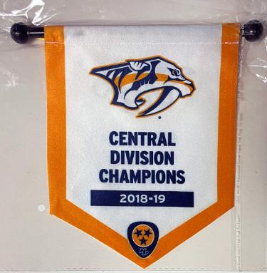 Nashville Predators 2018-19 Central Division Champions Mini Banner Arena Giveaway NHL Hockey