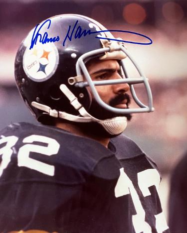 Franco Harris signed Pittsburgh Steelers 8x10 Photo- Beckett Review/NFL Alumni LOA