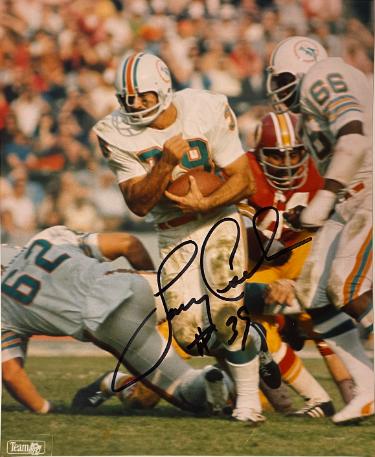 Larry Csonka signed Miami Dolphins 8x10 Photo #39- Beckett Review/NFL Alumni LOA