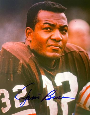 Jim Brown signed Cleveland Browns 8x10 Photo- Beckett Review/NFL Alumni LOA
