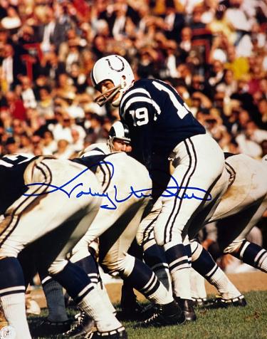 Johnny Unitas signed Baltimore Colts NFL Licensed 8x10 Photo- Beckett Review/Tuff Stuff LOA