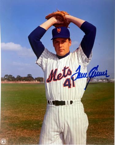 Tom Seaver signed New York Mets MLB Licensed 8x10 Photo- Tuff Stuff LOA/Show Ticket