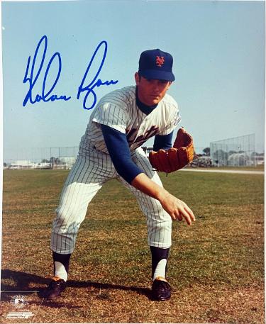 Nolan Ryan signed New York Mets MLB Licensed- Nolan Ryan Foundation COA (HOF/7 No-Hitters)