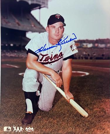 Harmon Killebrew signed Minnesota Twins MLB Licensed 8x10 Photo- COA/Autograph Show Ticket