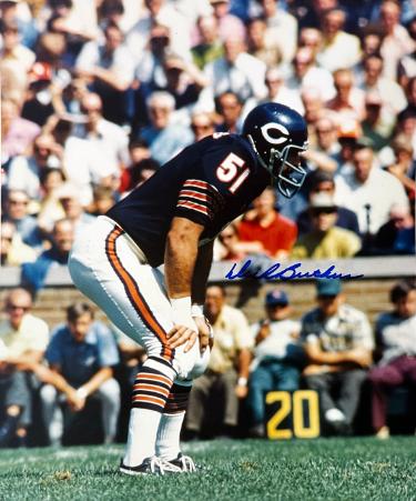Dick Butkus signed Chicago Bears 8x10 Photo- NFL Alumni, Inc. LOA