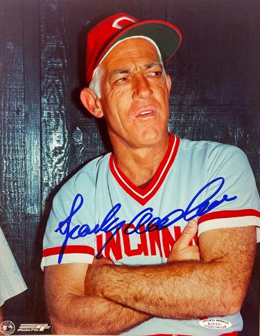 Sparky Anderson signed Cincinnati Reds MLB Licensed 8x10 Photo- Sports World Collectibles #A26991/COA