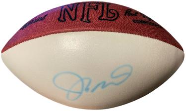 Joe Montana signed OFC Wilson NFL White Panel Leather Football Tagliabue Lt Sig -Beckett (HOF/4XSB Champ/3X MVP)