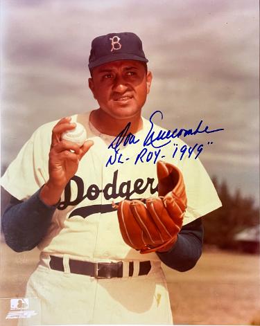 Don Newcombe signed Brooklyn Dodgers MLB Licensed 8x10 Photo NL ROY 1949 imperfect- COA