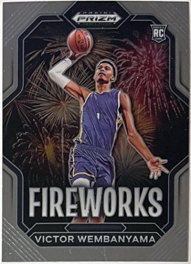 Victor Wembanyama 2023-24 Panini Prizm Draft Picks Fireworks Rookie Card (RC) #1 (San Antonio Spurs)