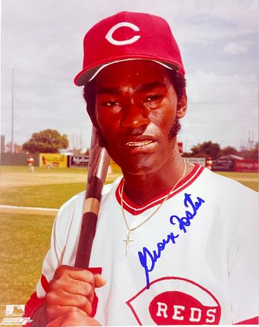 George Foster signed Cincinnati Reds MLB Licensed 8x10 Photo- COA/CSA Show Ticket