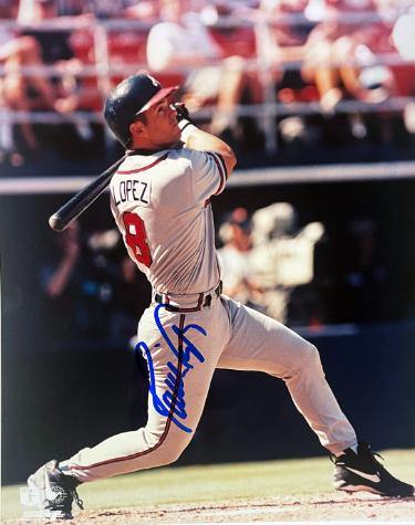 Javy Lopez signed Atlanta Braves MLB Licensed 8x10 Photo- COA