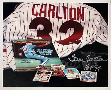 Steve Carlton signed Philadelphia Phillies Collage 8x10 Photo HOF '94- COA