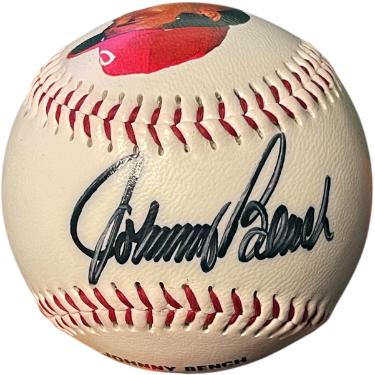 Johnny Bench signed Fotoball USA MLB Baseball- Fotoball USA COA (Cincinnati Reds)