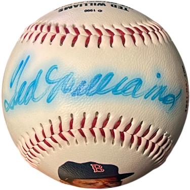 Ted Williams signed Fotoball USA MLB Baseball- /1000- COA (bleed sig/Boston Red Sox)